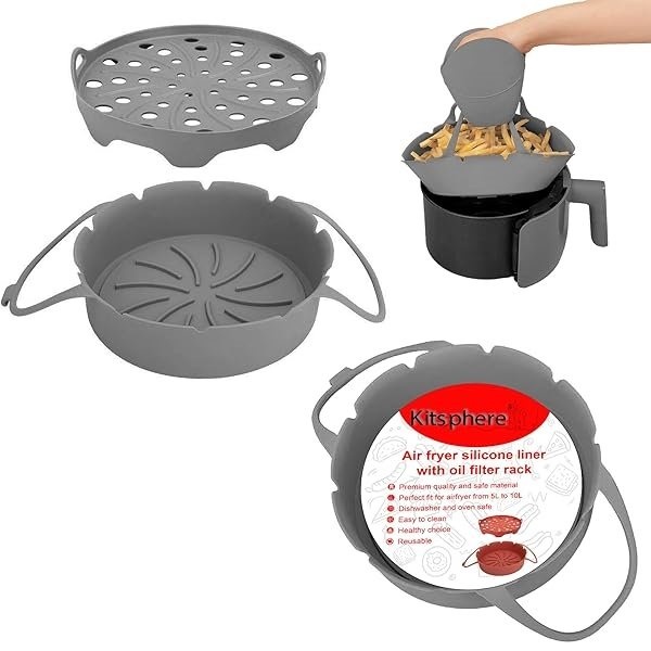 (3-Pack) Brand New Air Fryer Silicon Liners - photo 2