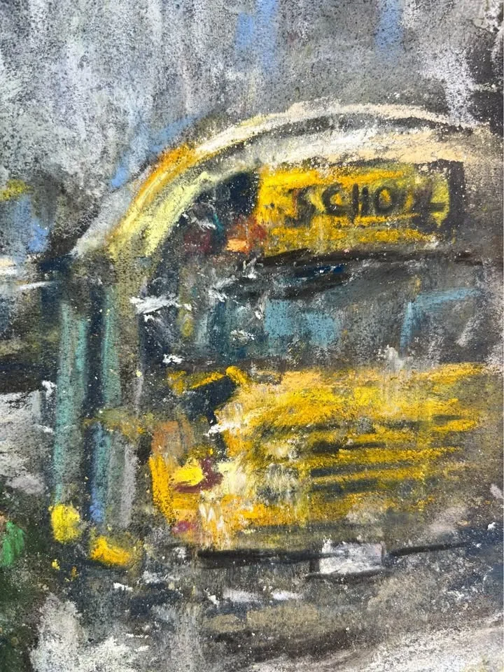 "Winter Morning Pickup" Original Pastel Painting image indicator(5)