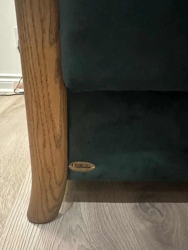 Green Velour Sofa Bed and Armchairs Set (3 pieces) image indicator(3)