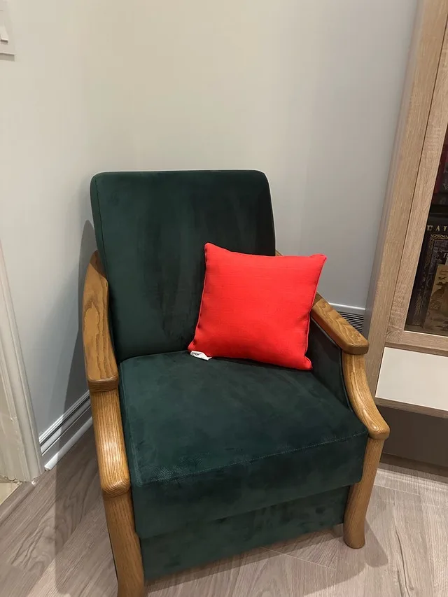 Green Velour Sofa Bed and Armchairs Set (3 pieces) image indicator(6)