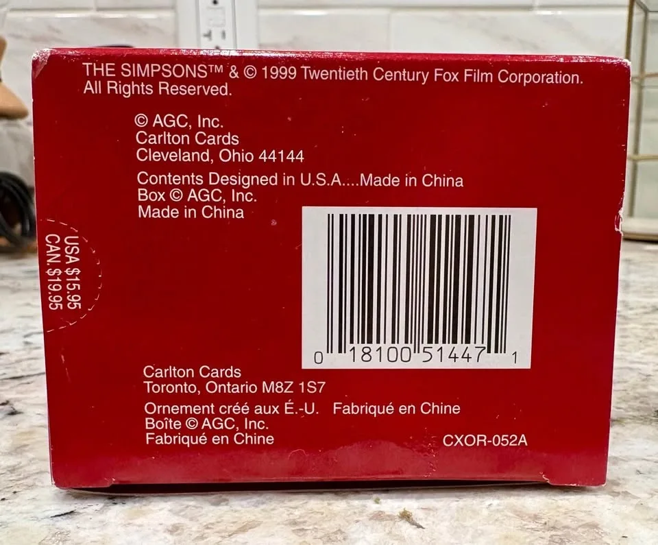 Homer Simpson Santa Ornament - Carlton Cards - 1999 image indicator(6)