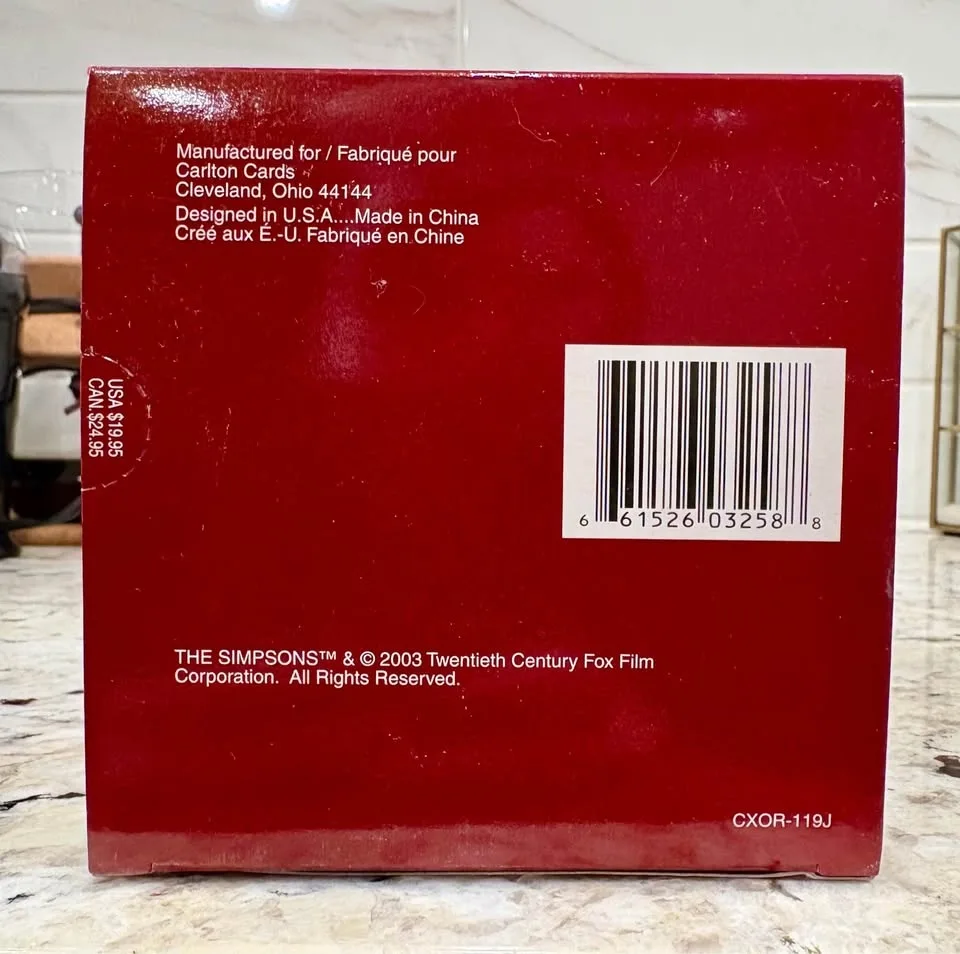 Homer Simpson Christmas Ornament - Carlton Cards - 2003 image indicator(6)