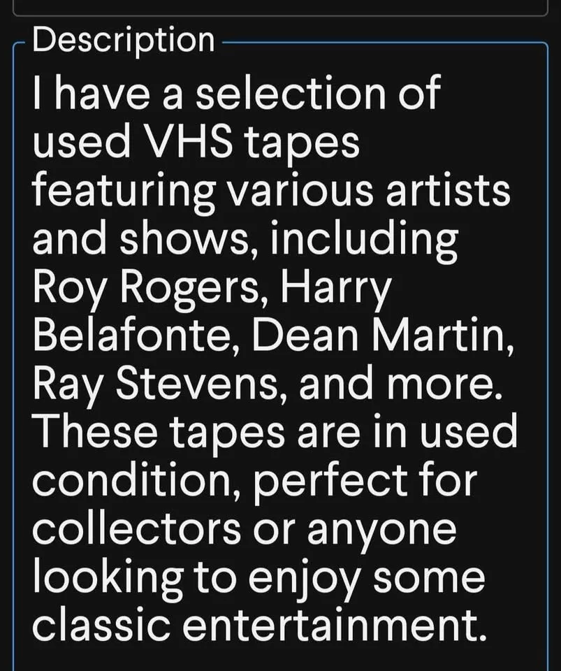 Various collectible vhs image indicator(3)