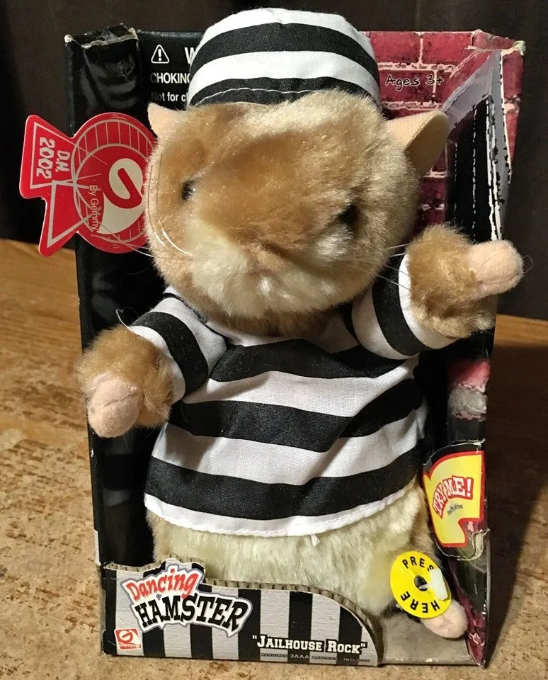 DANCING HAMSTER JAILHOUSE ROCK 2001 GEMMY ANIMATED MUSICAL
