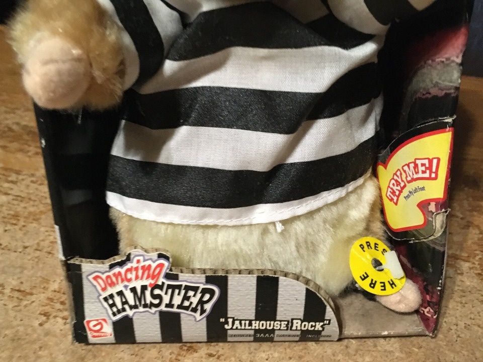 DANCING HAMSTER JAILHOUSE ROCK 2001 GEMMY ANIMATED MUSICAL - photo 3