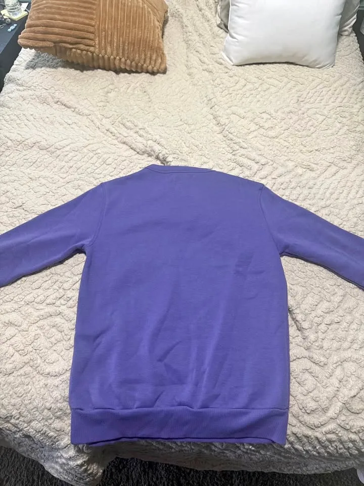 light purple sweatshirt