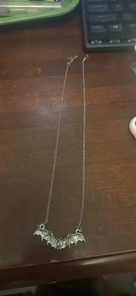 unisex gothic bat necklace