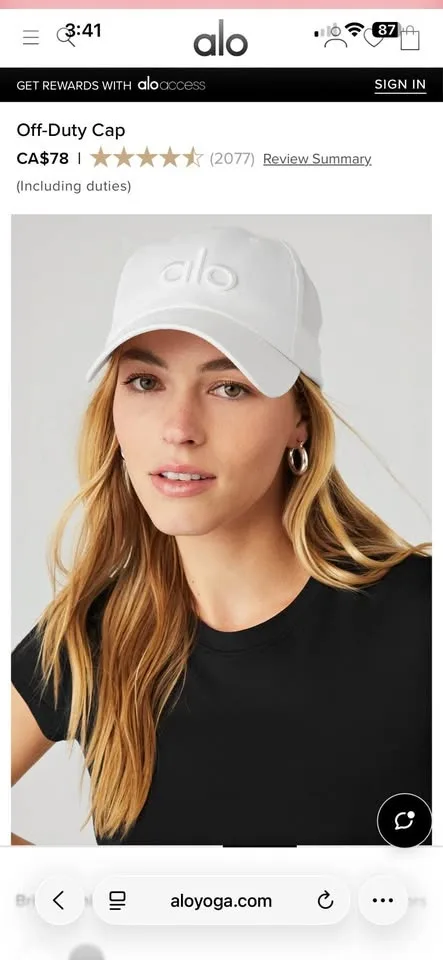 Alo off duty cap