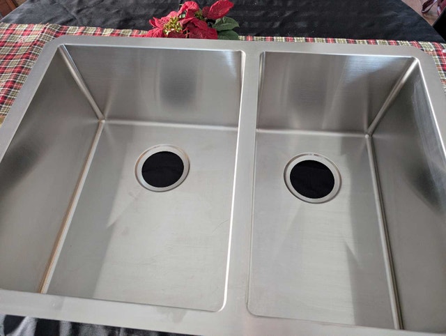 Stainless Steel double sinks undermount #cleanout - photo 2