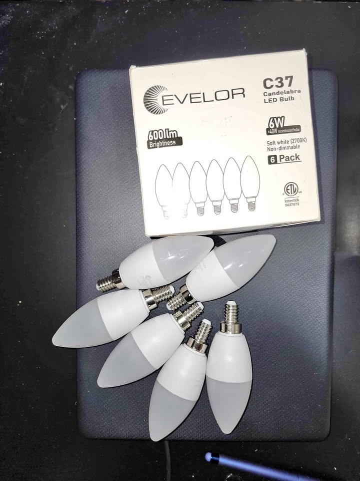 LED E12 Candelabra Bulbs(6/pack)