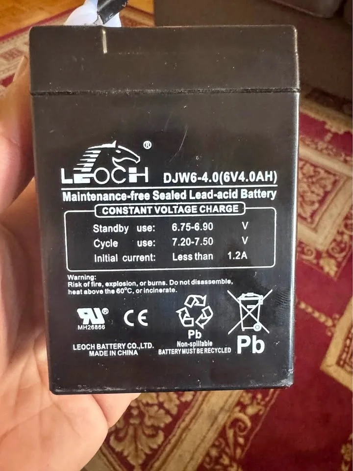6v 4AH Rechargeable Battery for ATV