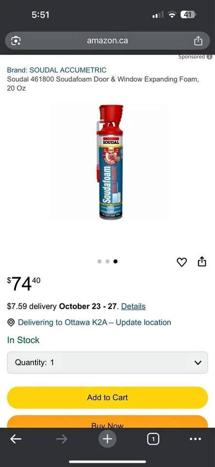 (Firm price) Soudafoam sealed never opened