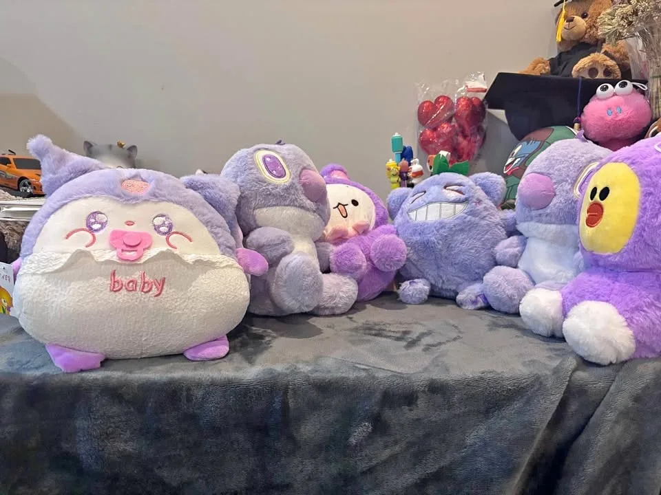 Lot of 6 Cute Plushies – Lavender/Purple