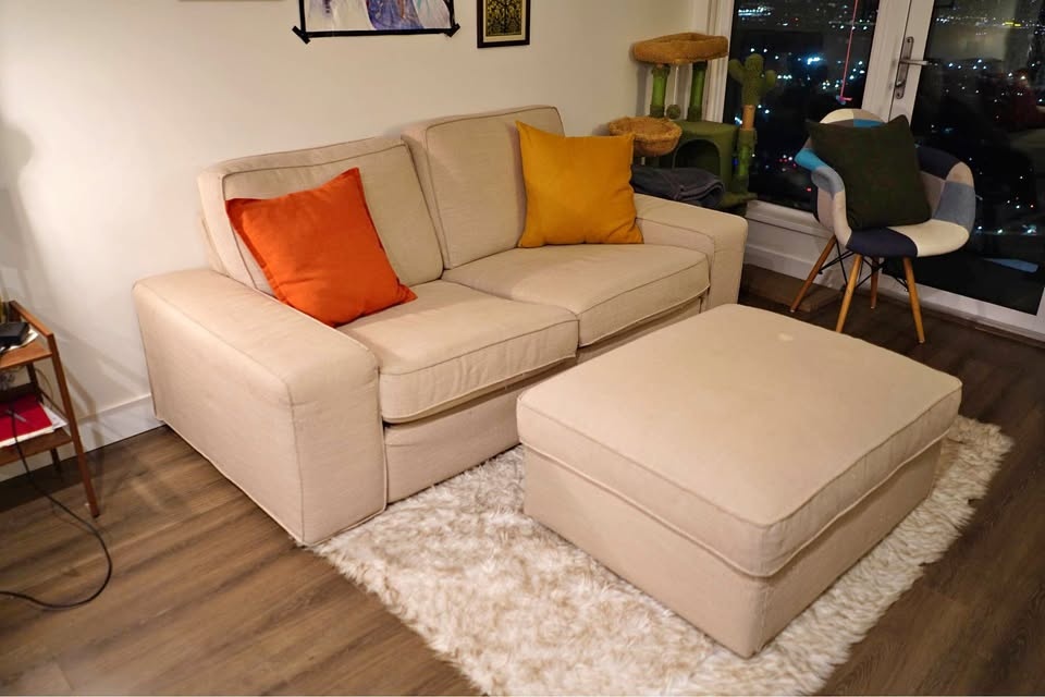 IKEA KIVIK Couchwith with Ottoman
