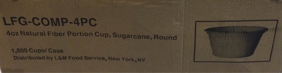 4 oz natural fiber, sugarcane 1,800 cups / 1,8000 lids - photo 2
