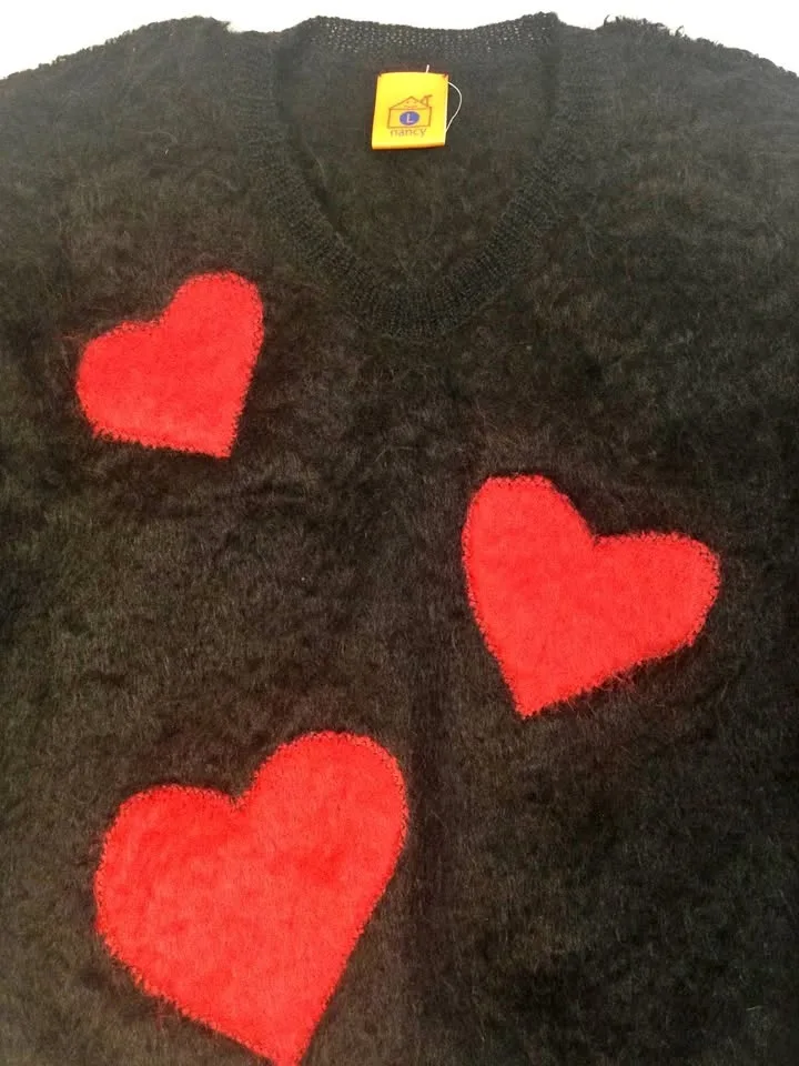 N by Nancy, Nancy Yang Sweater mohair/ wool, Sz L, NEW #Cleanout