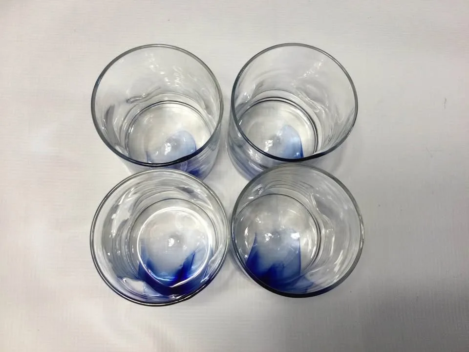 NEW * Lot of 4 Libbey Blue Ribbon Glasses, Short #Cleanout image indicator(2)