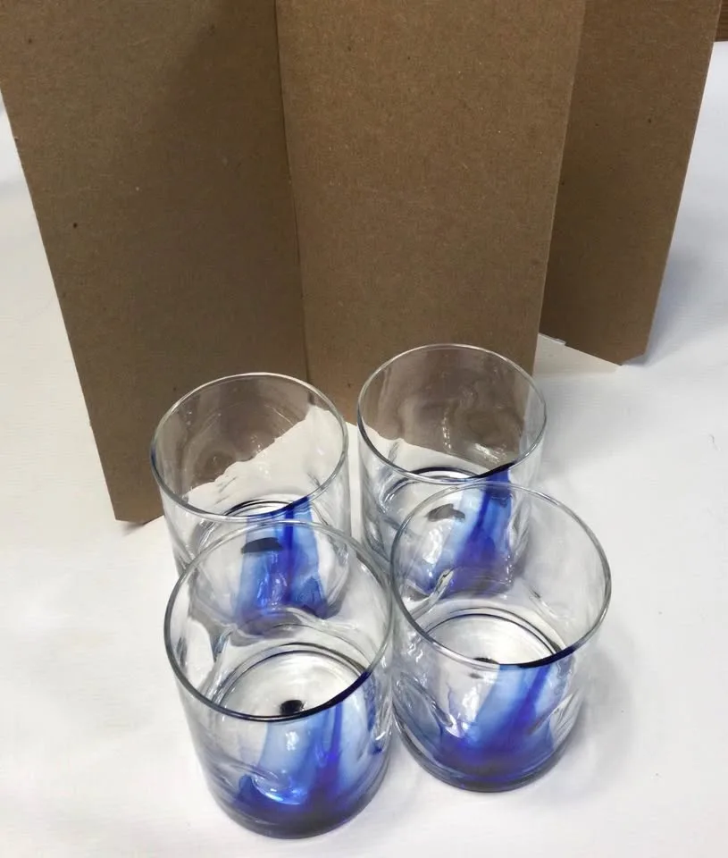 NEW * Lot of 4 Libbey Blue Ribbon Glasses, Short #Cleanout image indicator(3)