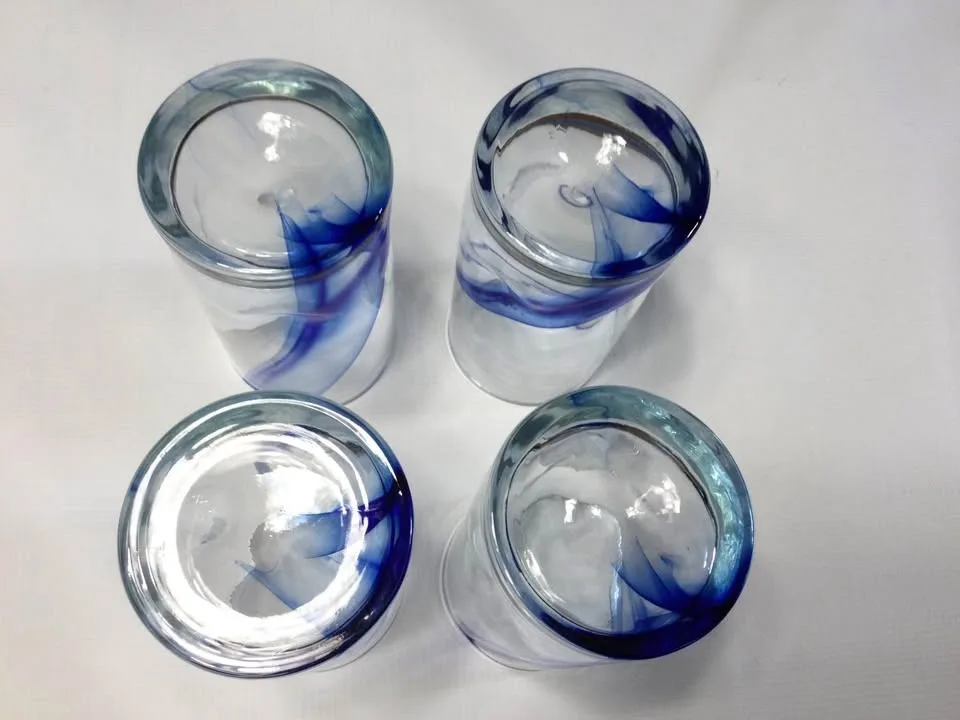 Lot of 4 Libbey Blue Ribbon Glasses 6” Tall #Cleanout image indicator(4)
