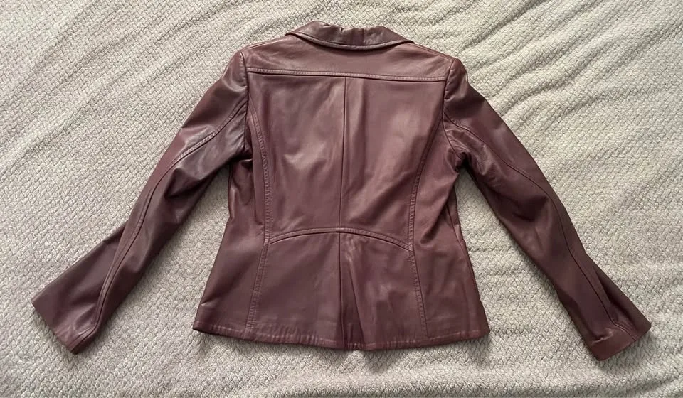 Danier Purple Leather Jacket image indicator(3)
