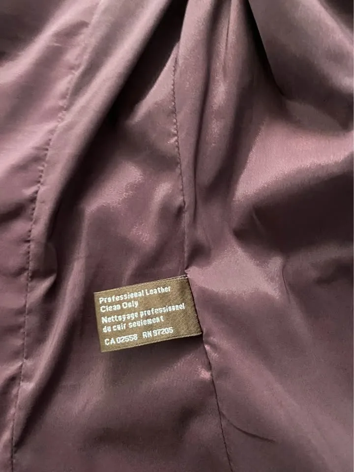 Danier Purple Leather Jacket image indicator(6)