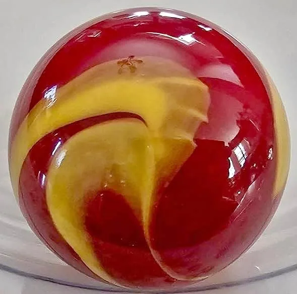 The Red Devil aka Oxblood Corkscrew marble