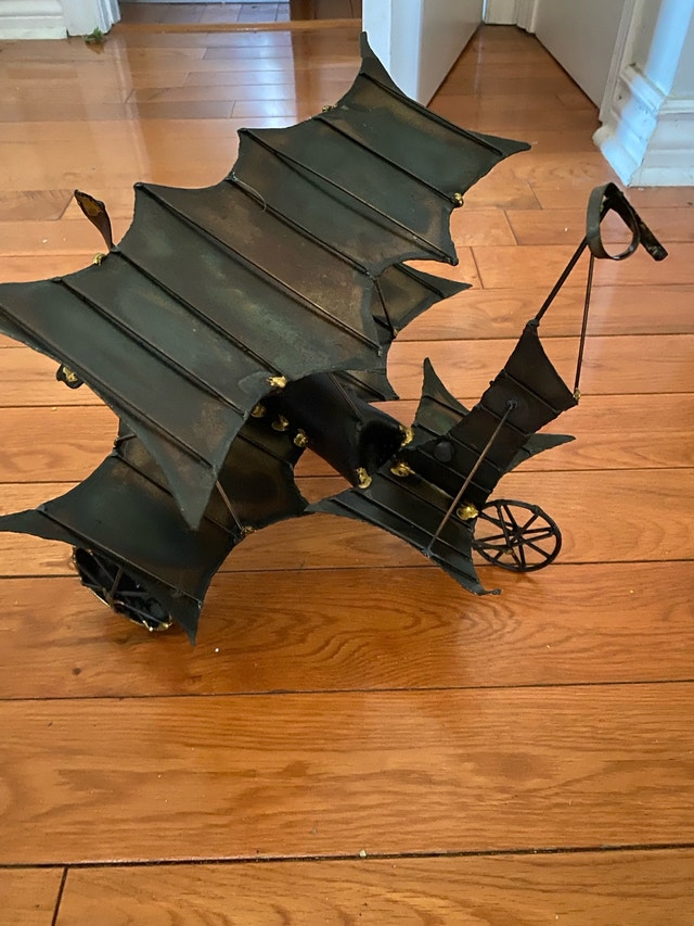 VTG 70s MCM Metal Art Airplane Sculpture - photo 3