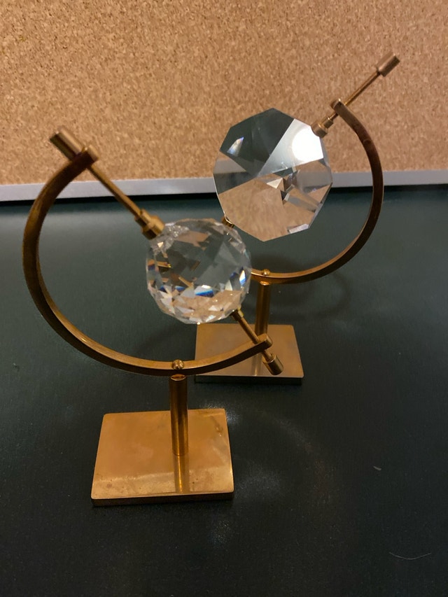 Vintage metal/glass decorative ornaments