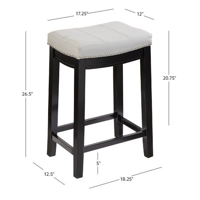 LINON CLARIDGE GRAY COUNTER STOOL - photo 2