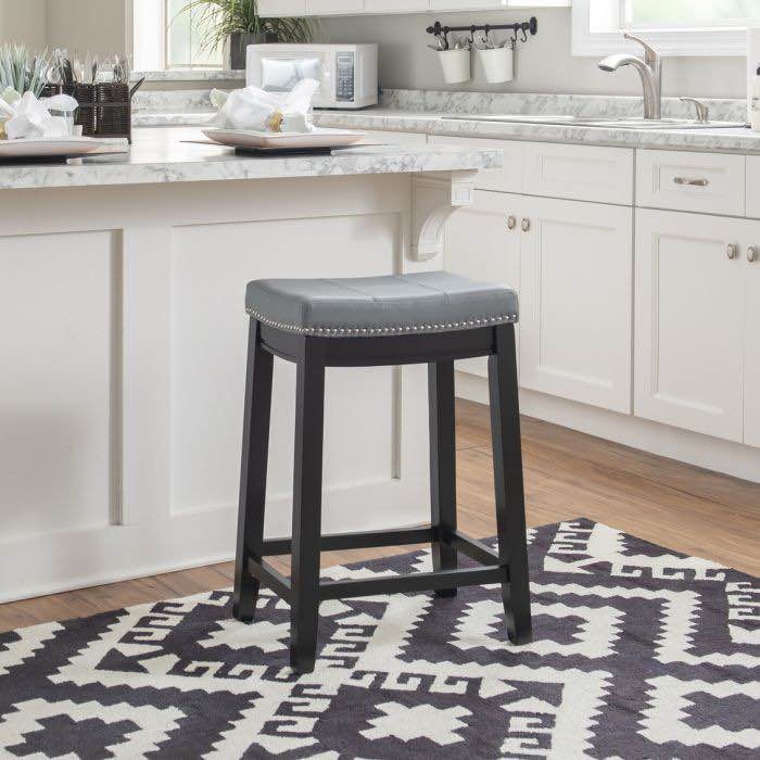 LINON CLARIDGE GRAY COUNTER STOOL - photo 3