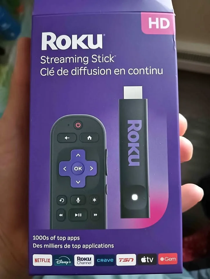 Roku streaming stick with voice search
