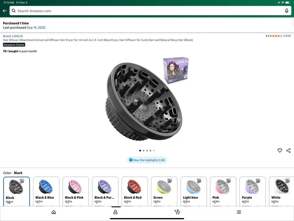 Hair Diffuser Attachment Universal image indicator(2)