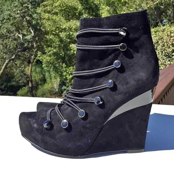 Rachel Roy “Roye” military suede booties