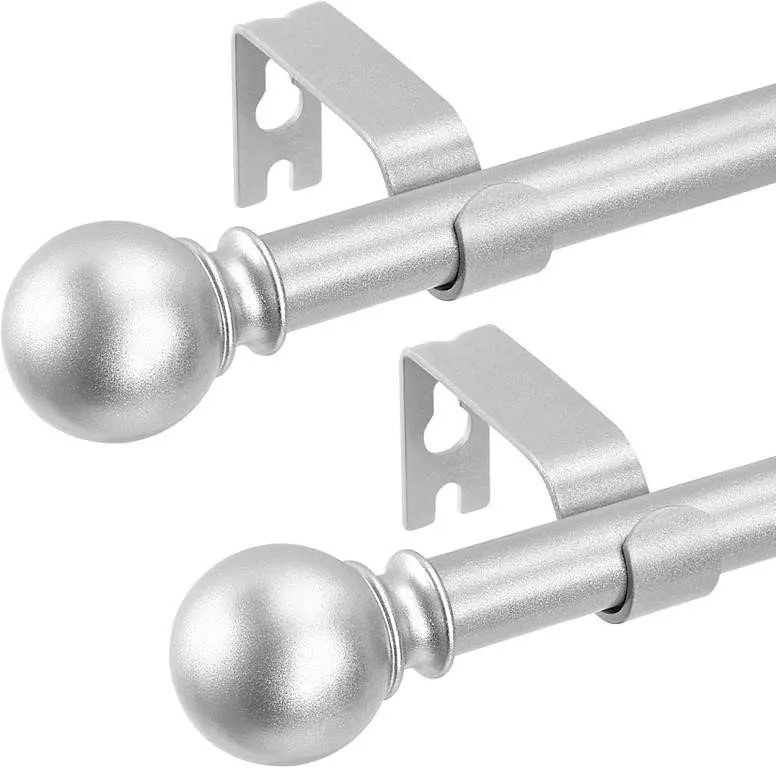 Silver Curtain Rods 28 to 48 Inches / $12 Per Rod