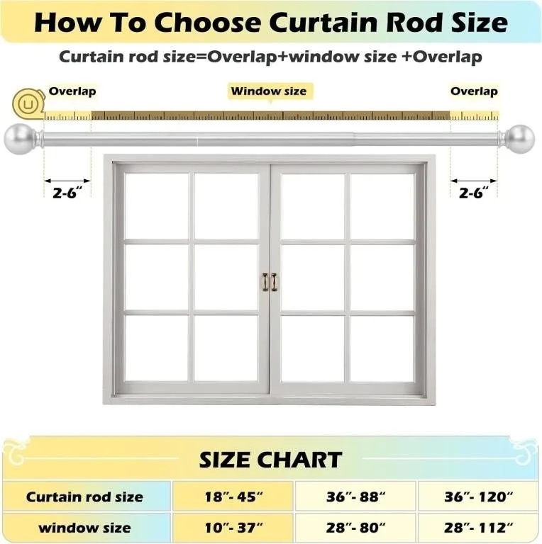 Silver Curtain Rods 28 to 48 Inches / $12 Per Rod image indicator(3)
