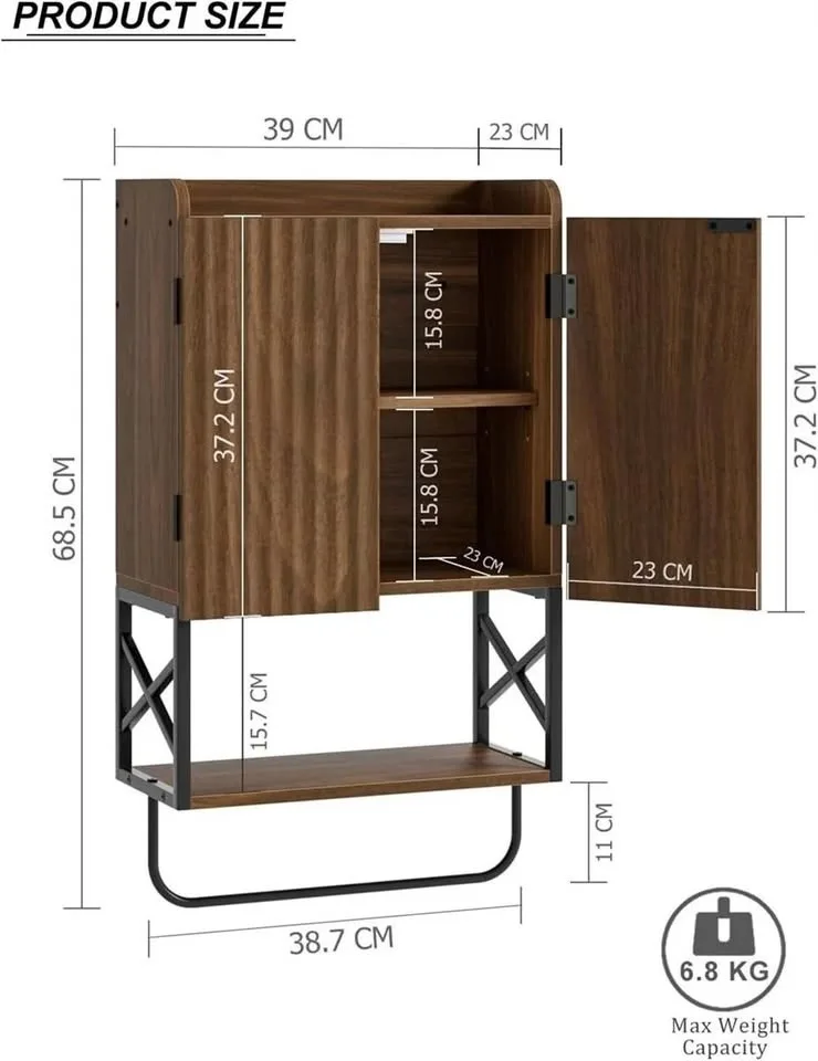Wall Cabinet, 2 Doors, Over Toilet - Brand New in Box! image indicator(3)