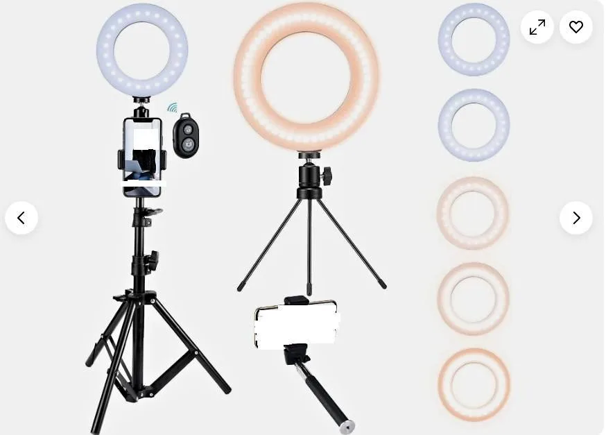 Ring Light Kit with Tripod, Phone Holder - Brand New!