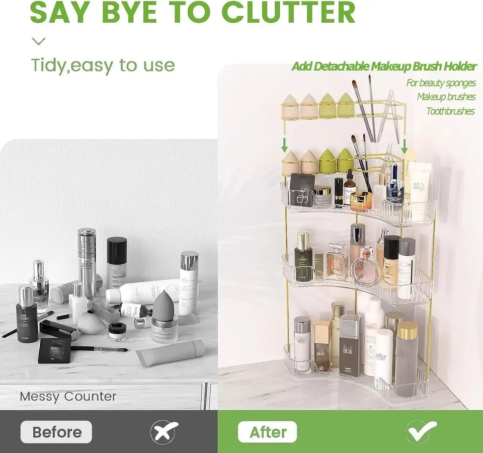 3 Tier Corner Bathroom/makeup Organizer - Brand New!! image indicator(2)