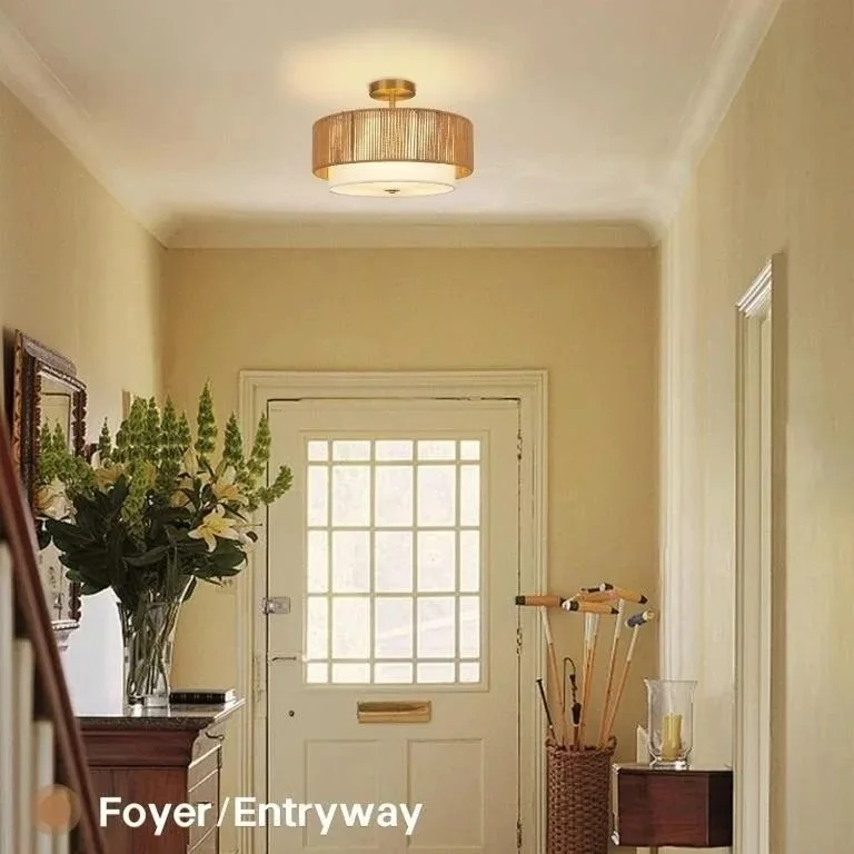 16" SEMI FLUSH MOUNT CEILING LIGHT- BRAND NEW! image indicator(5)