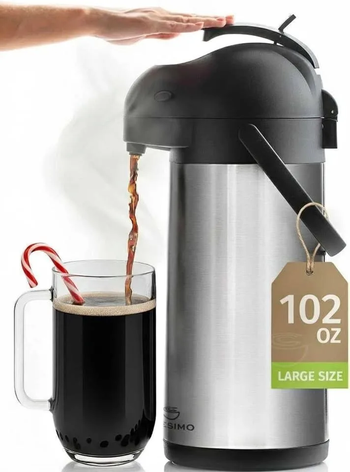 Coffee Carafe with Pump - 102 oz / 3L - New!