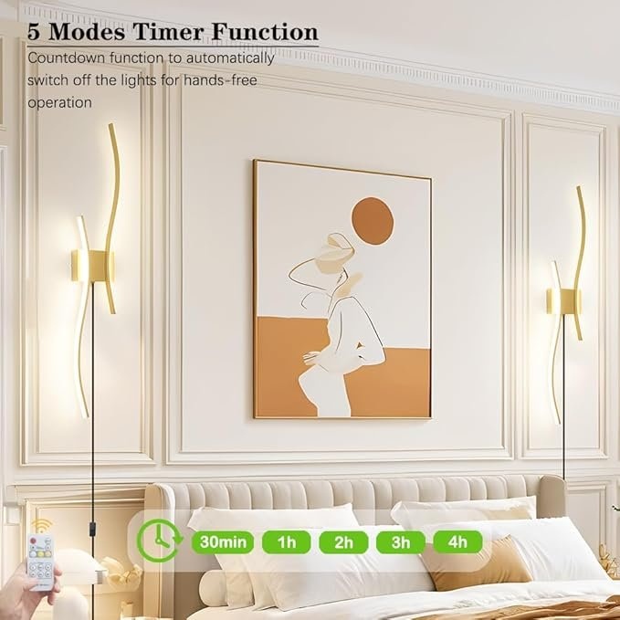 2 X Dimmable LED Wall Light with Remote - New! $27 Each - photo 2