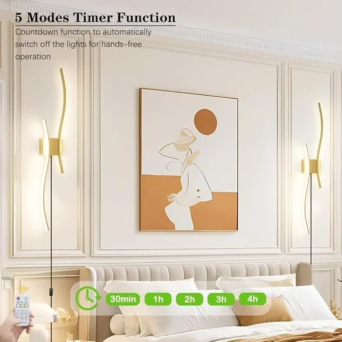 2 X Dimmable LED Wall Light with Remote - New! $27 Each image indicator(2)