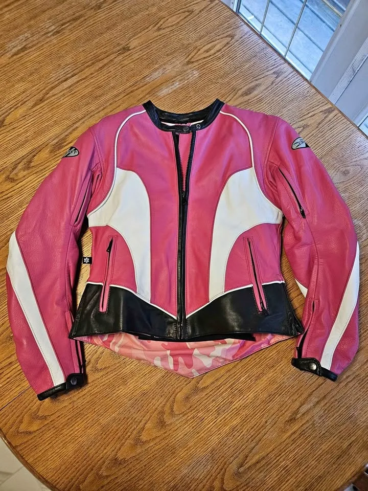 Womens leather Joe Rocket motorcycle jacket