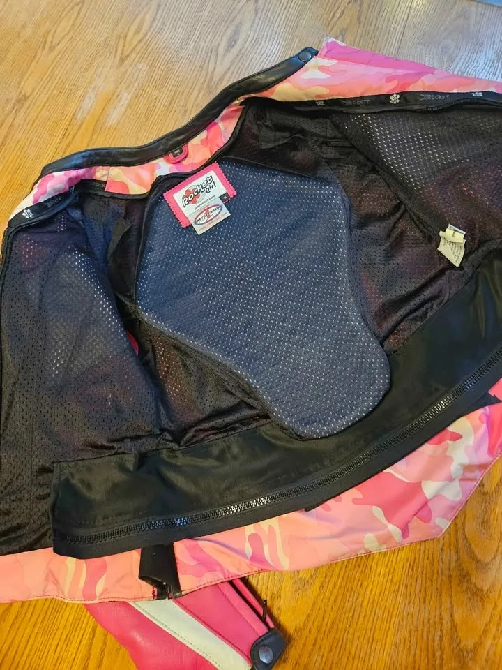 Womens leather Joe Rocket motorcycle jacket image indicator(5)