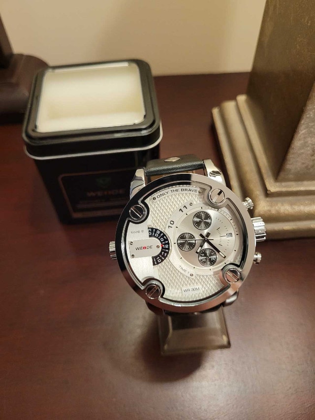 Dual Time Zone White Weide Diesel Men’s Watch
