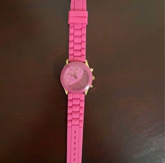 Brand New Geneva Pink Silicone Strap Watch - photo 4
