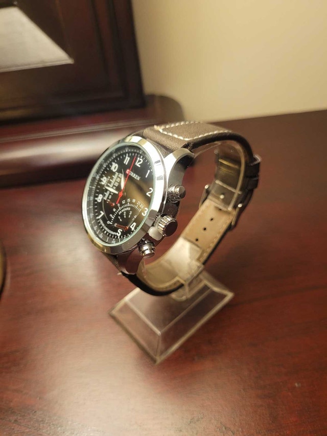 New Men's Black Curren Dual Time Zone Watch - photo 2