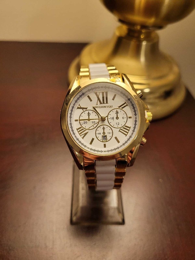 Brand New White & Gold Women's Watch