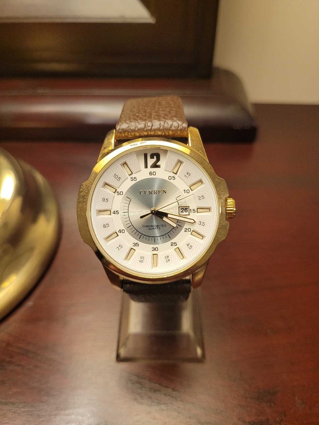 New White Gold Men’s Curren Fashion Watch