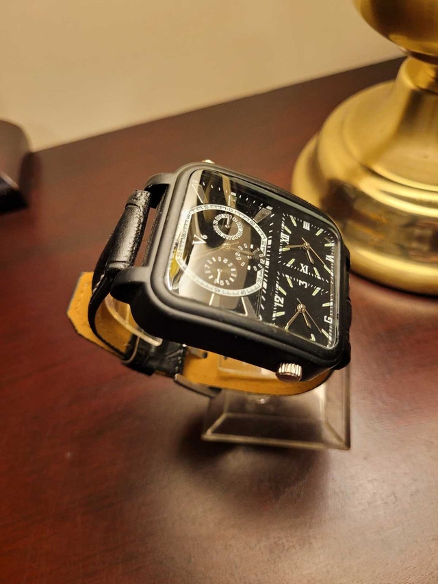Brand New Black Multi-Dial Squared Men's Watch - photo 3